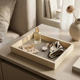 RIVIERE Febe Box Herringbone Waked Cotton Box Ivory