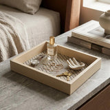 RIVIERE Febe Box Herringbone Waked Cotton Box Ivory