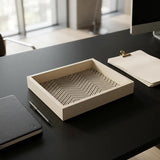 RIVIERE Febe Box Herringbone Waked Cotton Box Ivory