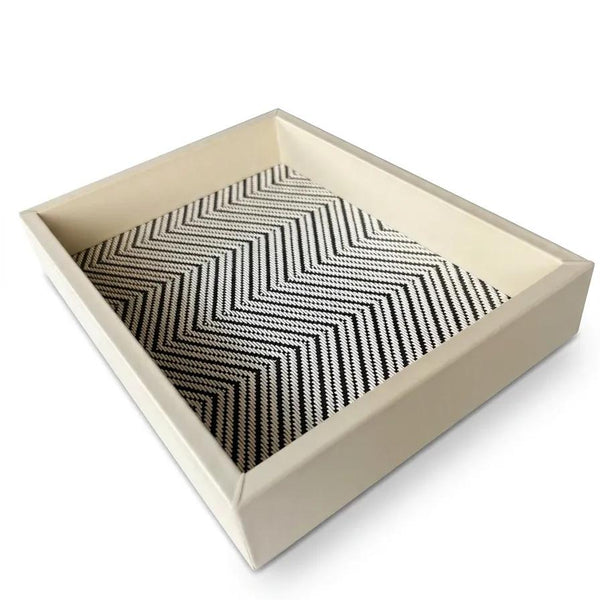 RIVIERE Febe Box Herringbone Waked Cotton Box Ivory