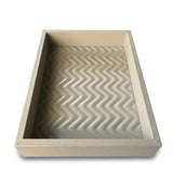 RIVIERE Febe Sm Leather Tray Herringbone Grey