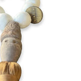 Julia Atlas-Whıte Glass Ceramic Spindle Ends