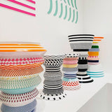 Bossa Nova Vinicio Table Matt Ecrue and Coloured Graphics