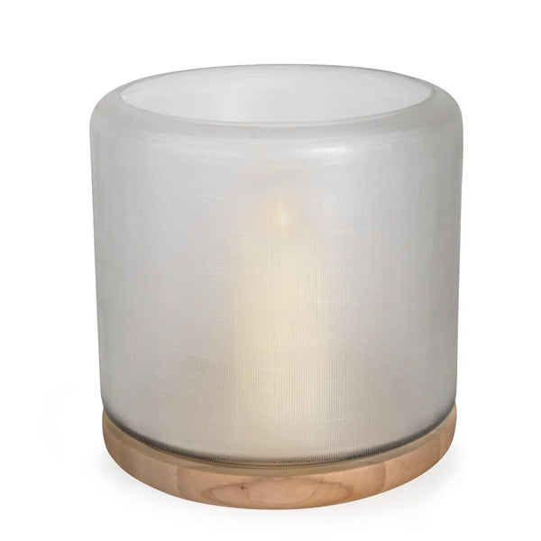 Mumbai  Lantern L - Base Oak /Glass Clear