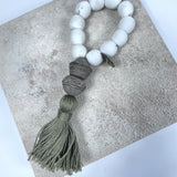 Julia Atlas-Whıte Glass Ceramic Spindle Ends