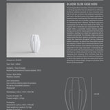 Bloom Vase Slim Mini Bone White