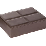 RIVIERE Dikdörtgen Deri Kutu Moka