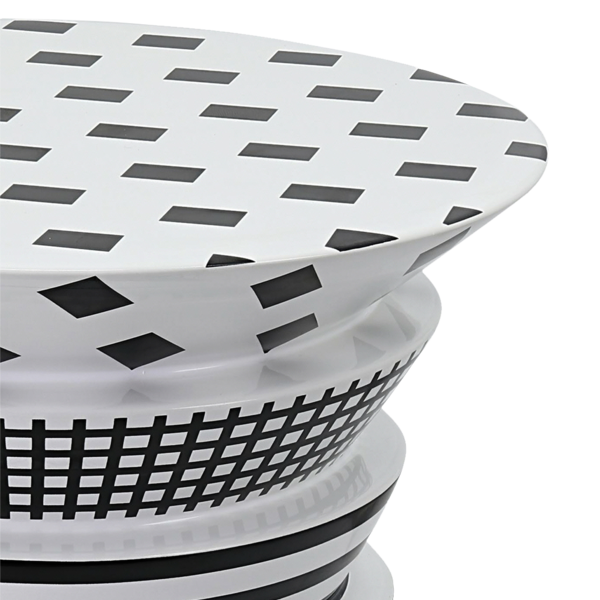 Bossa Nova Regina Table  Matt Ecrue And Black Graphics