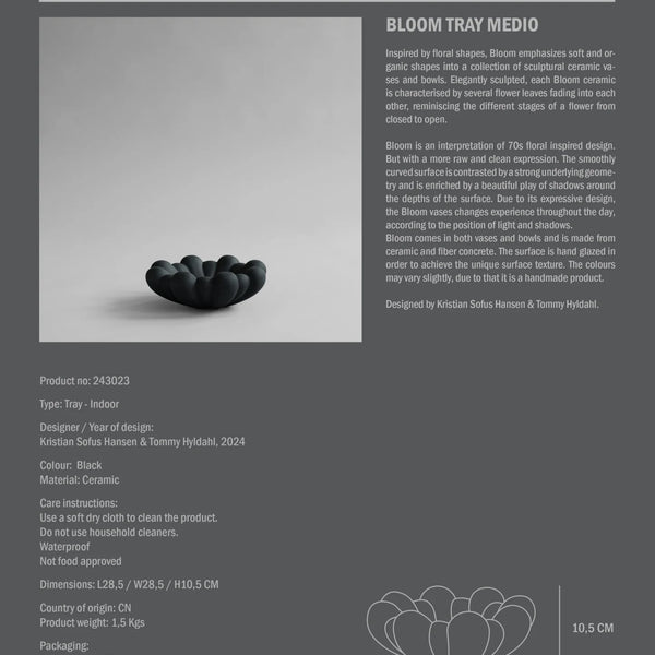 Bloom Tray Medio Black
