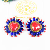 Sofia Papakosta Heart Red Küpe