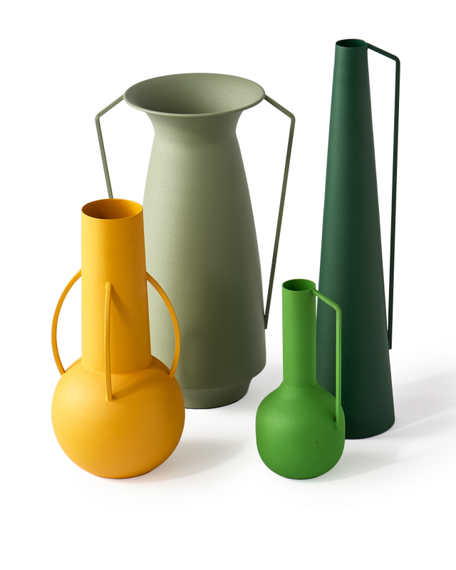 Vases Roman Green Set 4
