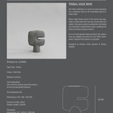 Tribal Vase Mini Dark Grey