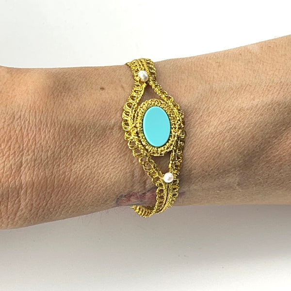 Sofia Papakosta Turkuaz Bileklik