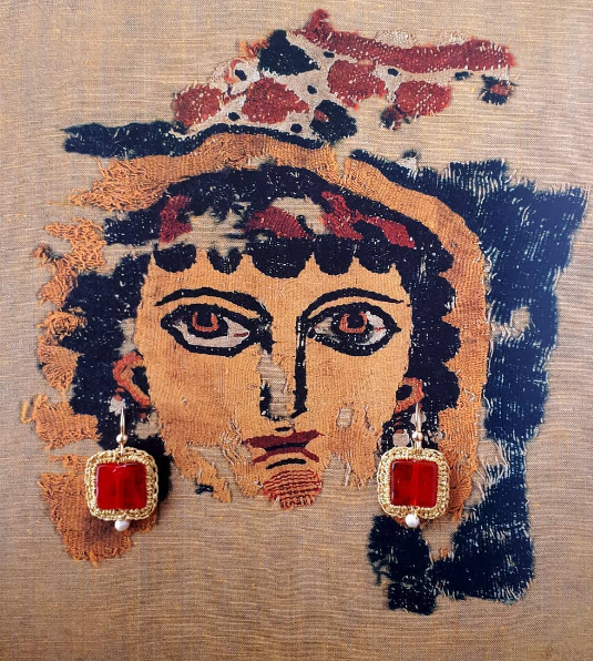 Sofia Papakosta Red - Green Küpe